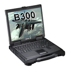 a rugged GETAC B300 laptop