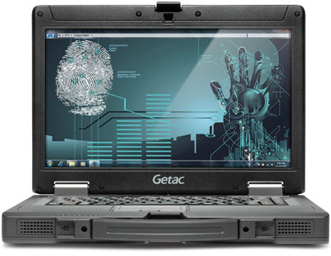 a Getac rugged laptop