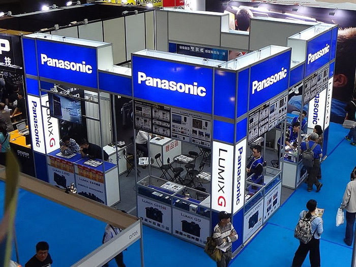 panasonic booth at an industry expo