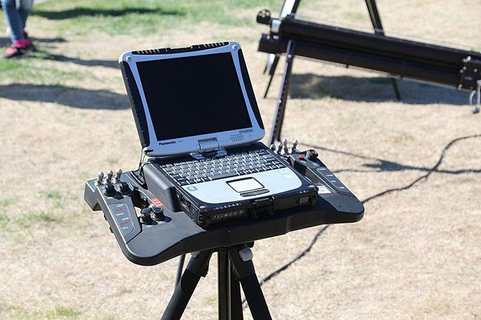 toughbook mounted with additional accessories for aviation